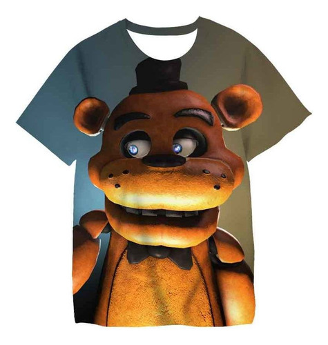 Yy Playera Estampada 3d Five Nights Horror De Fredd Ys