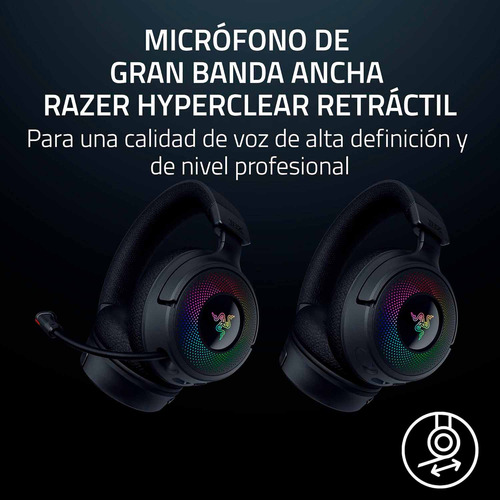 Audifono Razer C/microf Kraken V4 70h Wireless Chroma Black