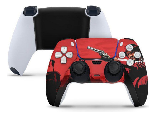Skin Adesivo Ps5 Com Disco 2 Controles Red Dead Redemption 6