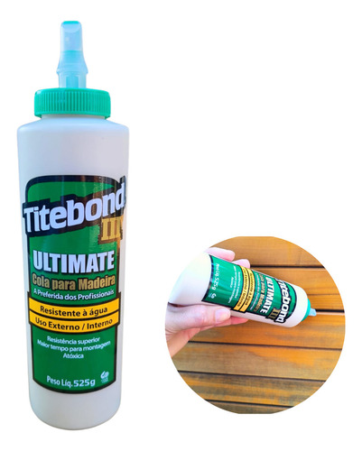 1 Un Cola Madeira Titebond Ultimate 3 Atóxica Wood Glue 525g