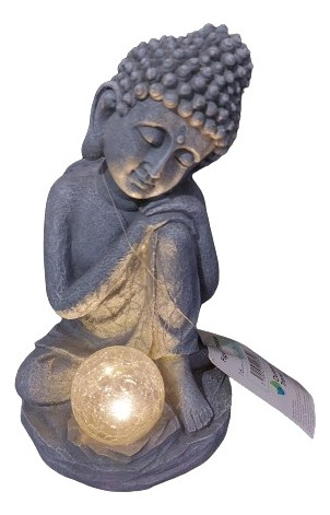 Figura Decorativa  Buda Con Luces Led Solar Envío Gratis