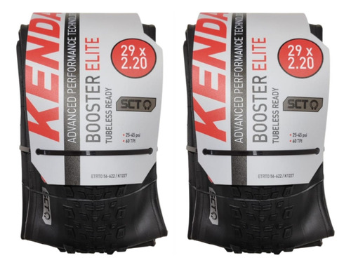 Par De Pneus Mtb Kenda Booster Elite Sct 29x2.20 Tlr 60tpi