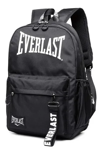 Mochila Deportiva Urbana Reforzad Hombre Mujer Niño Everlast Color Negro