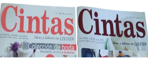 Revistas Cintas.ideas Y Labores En Listón.2 Fascículos (Usado)