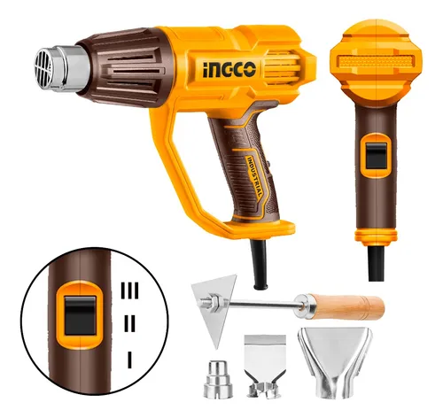 comprar Pistola De Calor 2000w Hg200078 Ingco Color Naranja claro