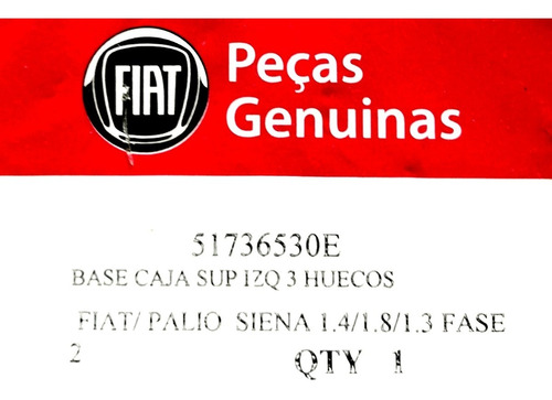 Base Caja Izquierda Fiat Siena Forza Palio 1.3 1.4 1.8 Fire