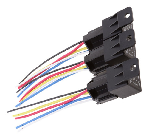 3pcs Spdt Relés Con Enchufe Arnés De 5 Pin 24v 40a Para 3pcs Spdt Relés Con Enchufe Arnés De 5 Pin 24v 40a Para