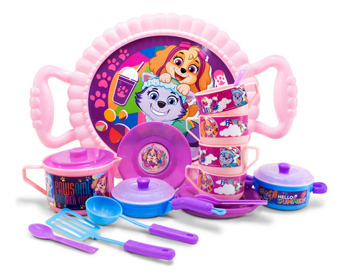 Juguete Infantil, Juego Set De Cocina Infantil Paw Patrol Color Rosa Chicle