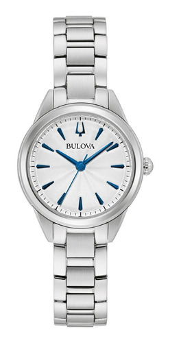 96l285 Reloj Bulova Sutton Cuarzo Plateado/azul