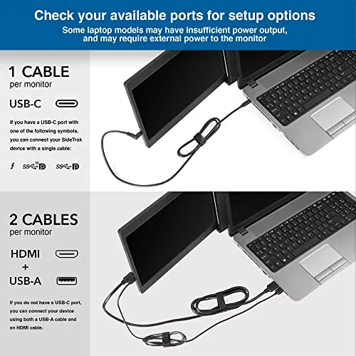 Monitor Portátil Triple Sidetrak Axis Para Portátil | Attach