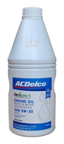 Bidon 1l Aceite Sintetico Acdelco 5w30 D1 G3 3c Acdelco