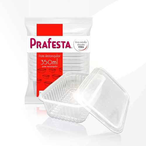 Pote Descartável 350ml Freezer Microondas Marmita - 24 Un.