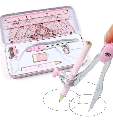 Kit De Herramientas Rosa Para Estudiantes De Matemáticas