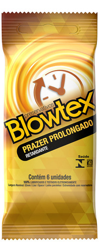 Preservativo Prazer Prolongado 06 Unidades Blowtex