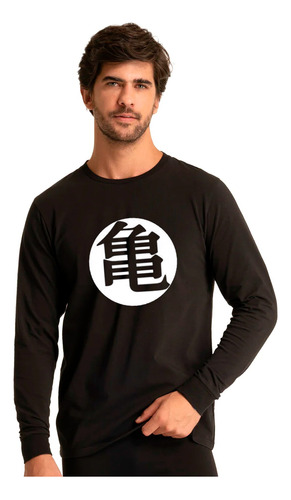 Polera Manga Larga Hombre Insignia