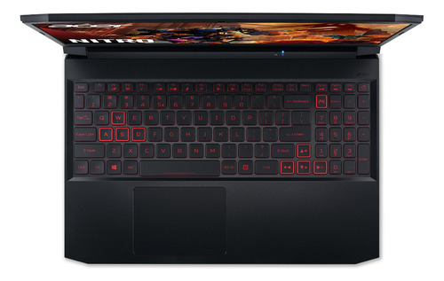 Notebook Gamer Acer An515-57-58g8 Ci5 8gb 512gb 15,6'' W11 Cor Preto com detalhes em vermelho