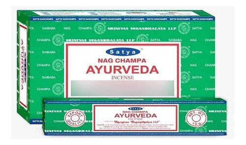 Incenso Nag Champa Satya Massala Aromas Diversos 12 Unidades Fragrância Ayurveda