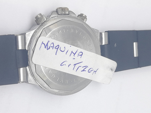 Relógio Bvlgari Premium Citizen Luxo Prateado Silicone Preto Prateado Preto (Usado)