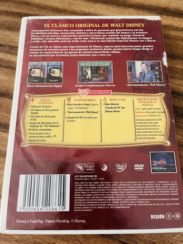 101 Dálmatas Edición Especial 2 Dvds Con Detalle (Usado)