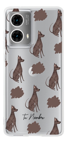 Funda Para Motorola Para Mujer Perrito Xolo Manchas Nombre