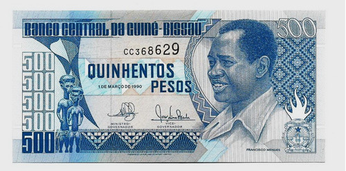 Fk Billete Guinea Bissau 500 Pesos 1990 P-12  Sin Circular