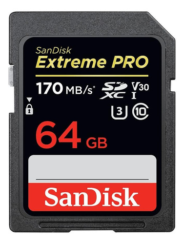 Imagem 1 de 3 de Cartão de memória SanDisk SDSDXXY-064G-ANCIN  Extreme Pro 64GB