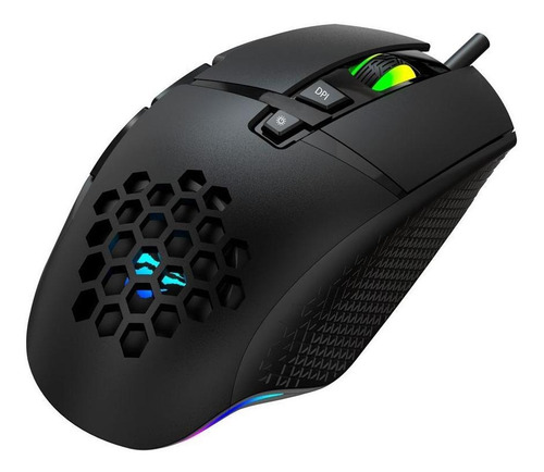 Imagem 5 de 6 de Mouse Gamer Havit Hv-ms1022 3200 Dpi 8 Botões Rgb Preto