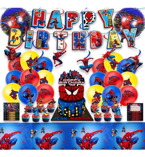 Spiderman Globos De Cumpleaños Decoración Kit De Fiesta