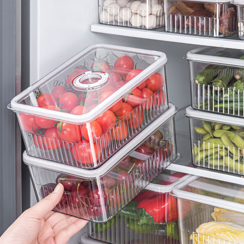 Organizador De Refrigeración O, Apilable, De Plástico Transp