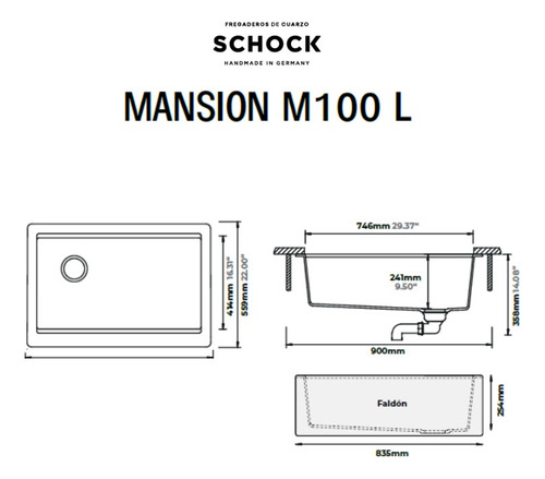 Tarja De Cuarzo Mansion M100l By Schock La Línea Alemana #1