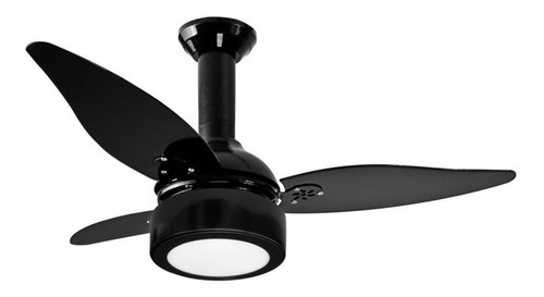 Ventilador Teto Aristocrata Led Pt Pás Pretas  127v Lorensid