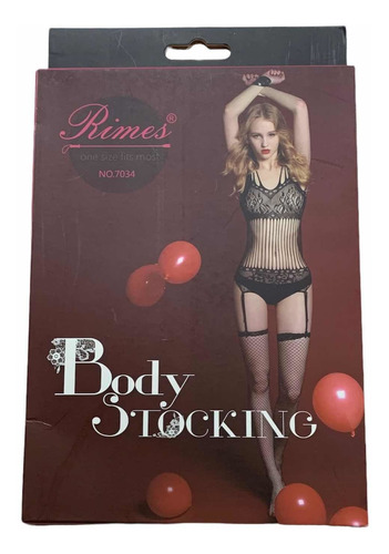 Body Stocking Lencieria Con Encaje Marca Rimes