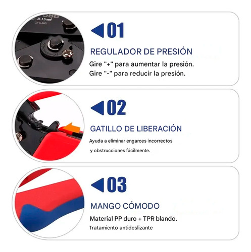 Kit Pinza Crimpeadora Multifuncion Mordazas Intercambiables