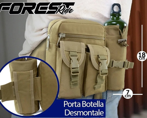 Imagen 5 de 9 de Riñonera Tactica Militar Reforzada Camuflado Olivos