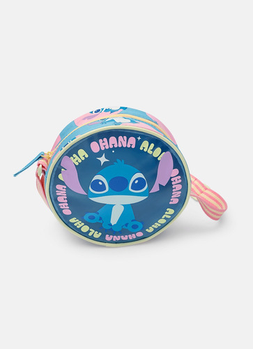 Bolsa Stitch Transversal Puket Cor Azul-celeste