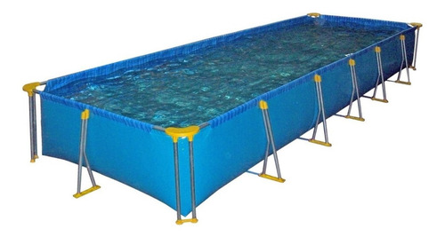 Pileta estructural rectangular Piletin 615x215x80 con capacidad de 10580 litros de 615cm de largo x 215cm de ancho  azul