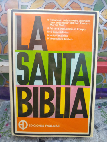La Santa Biblia Evaristo Martín Nieto Impecable!