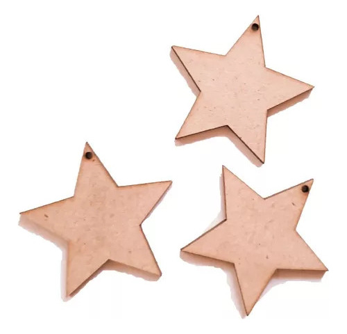 Estrellas / Corazones De Fibrofacil De 15cm  X 25