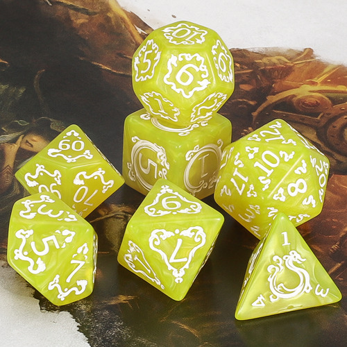 Dados De Juego De Rol Para Dnd, 7 Piezas De Dados Poliédrico