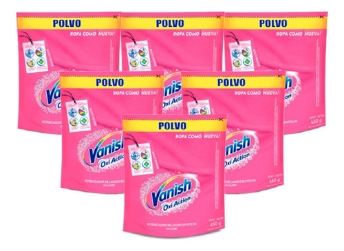 Vanish Quitamanchas Ropa Color Polvo Recarga 6 X 450 Gr