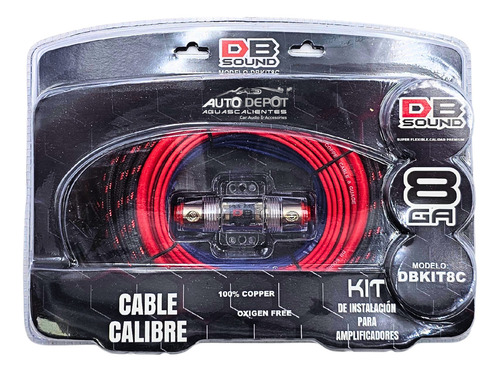 Kit De Instalación Cal 8 100% Cobre Db Sound Dbkit8c