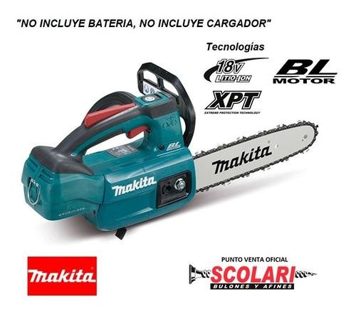 Imagen 3 de 5 de Motosierra A Bateria 18v Makita Duc254z 25cm S/bat S/carg