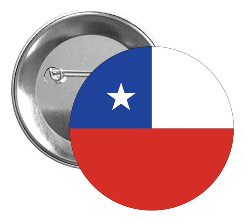 30 Chapitas Pin Con Bandera De Chile Fiestas Patrias