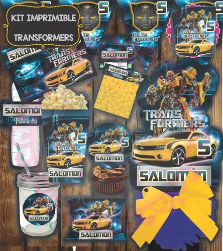 Kit Imprimible Candy Bar Transformers 100% Editable