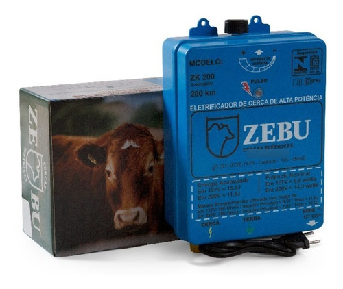 Eletrificador De Cerca Rural Super Potente Zebu Zk200