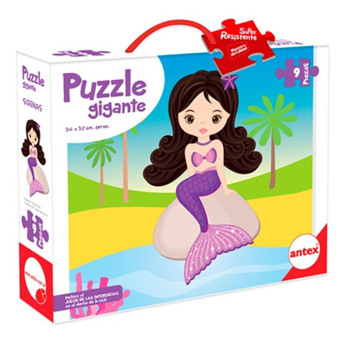 Puzzle Gigante Sirenas 6 Modelos 9 P.  Antex 3041 Canalejas