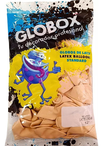 Globos Latex Globox Latte Cream X 50 U
