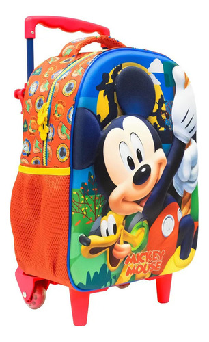 Mochilete 3d Infantil Masculina Xeryus Mickey Mouse - 10520 Cor Cinza-escuro Desenho do tecido Liso