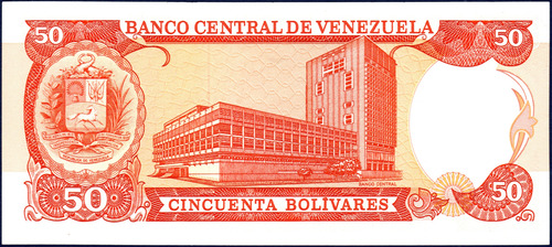 Billete 50 Bolívares A8 Mayo 31 1990 Andrés Bello