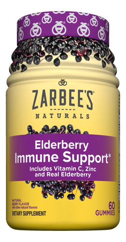 Zarbees Real Elderberry - Saúco Zinc Vitamina C 60 Gomitas